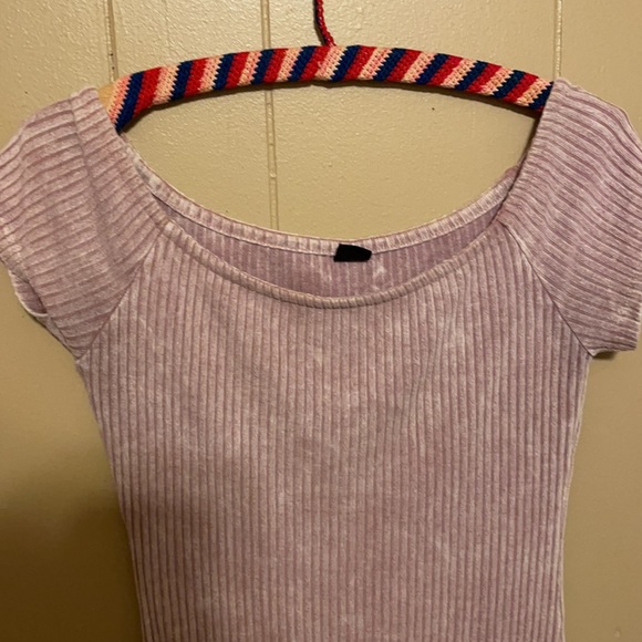 Ribbed Body hugging dress:scoop neck:rose color - Picture 2 of 6